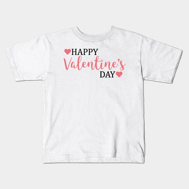 Happy Valentine Day Kids T-Shirt by cscreativemind